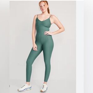 Old Navy PowerSoft 7/8 Cami Bodysuit Color: Jade